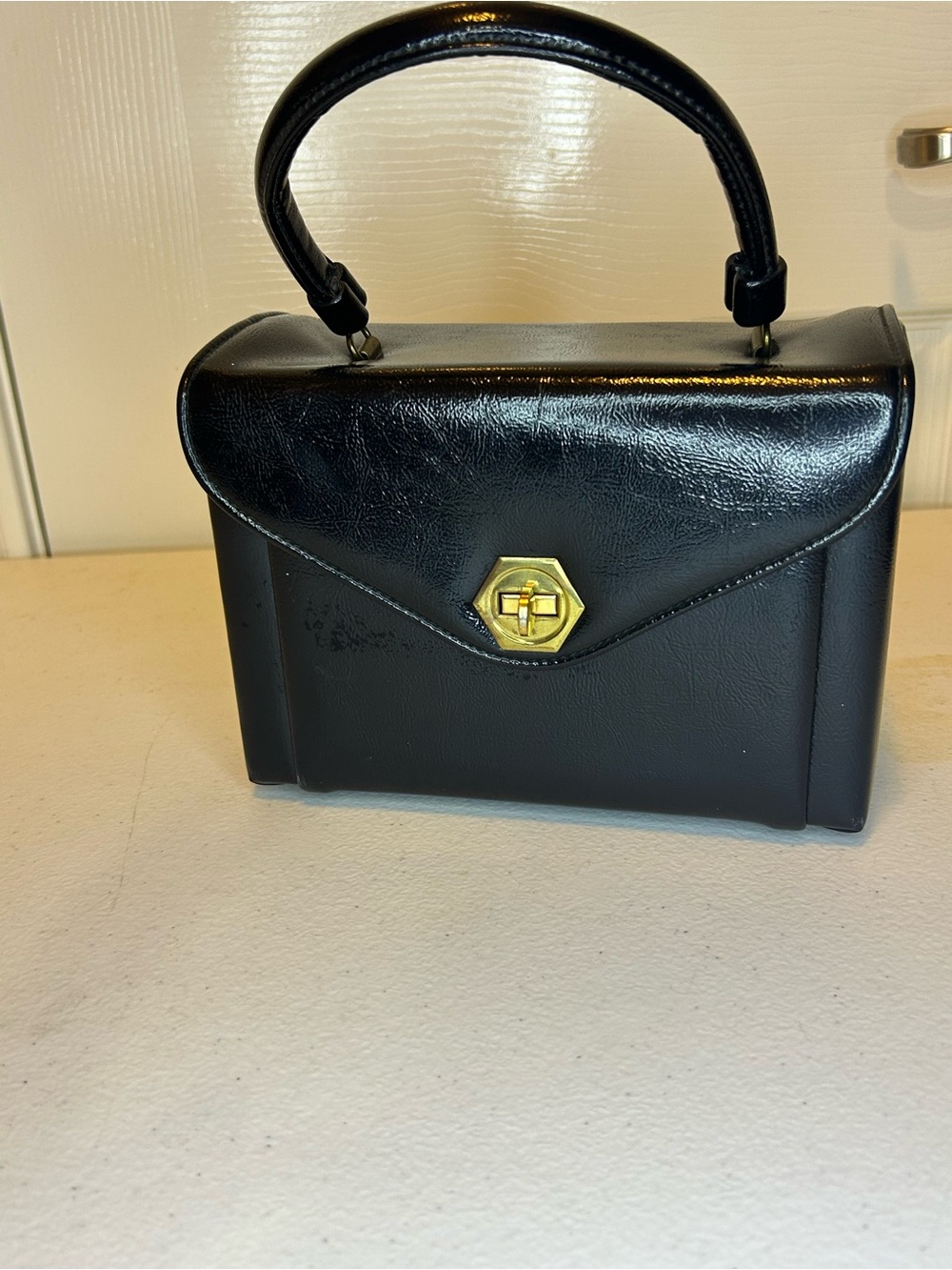 Garay Vintage Purse from 1960’s Black Mini Top-Handle Bag